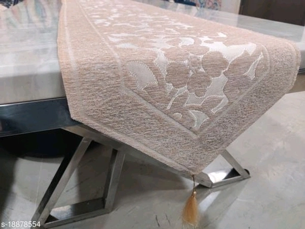 Groki  Green   Cotton Designer   Table runner For Home /Hotel/Party/ Wedding All purpose - Cream