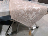 Groki  Green   Cotton Designer   Table runner For Home /Hotel/Party/ Wedding All purpose - Cream