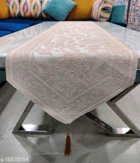 Groki  Green   Cotton Designer   Table runner For Home /Hotel/Party/ Wedding All purpose - Cream