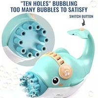Battery Operated Dolphin  Bubble Machine Gun  - Blue