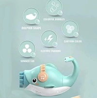 Battery Operated Dolphin  Bubble Machine Gun  - Blue