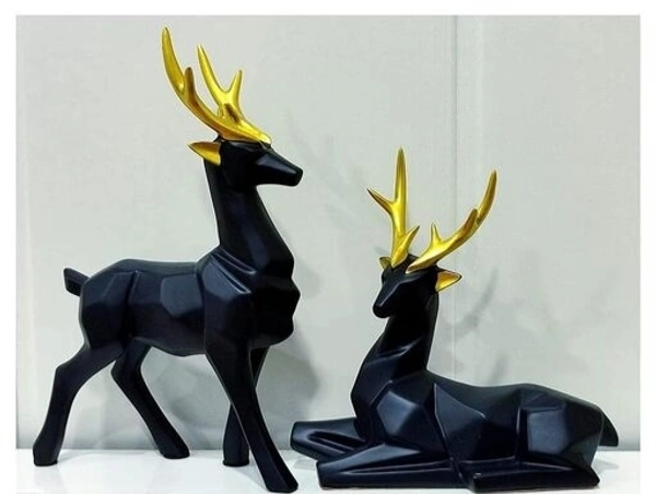 Handpainted  Deer Pair statue for  Vaastu Figurine Home Decor Office /Living Room Decorative  showpiece  - Deer