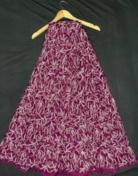 Afia Lucknowi Handmade Tepchi work Georgette  lucknowi Saree - Red