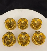 Brass Lotus Diya set of 6/ Brass oil  lamp/ Diya For Puja/ Temple and Home Decor  / Lakshmi  Ganesh  pooja Deepak / kamal shape Diya - Hand