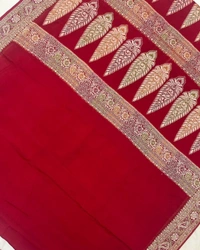 Alim Present Handwoven Banarsi Dyeable  Katan Silk Saree For Festive  & Wedding Season 