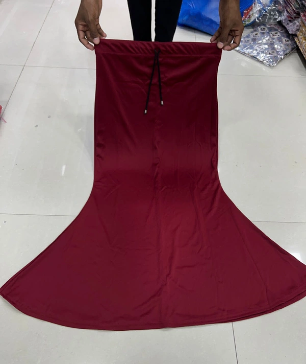 Ready To Wear Fish Cut Saree Shape Streachable Petticoat  For Women Newly  Trend Daily And Party Wear To  Make Perfect  Look For Women. - Bright Red