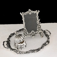 Metal Silver Plated Kamal Shape pair Bowl With Oval Tray Makar Sankriti & Gifting Combo  - 9.5×6×9.5, Oval Tray