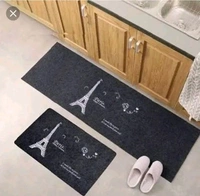 2 In 1 Antyskid Gray Kitchen Doormat  SuperAbsorbent Washable 