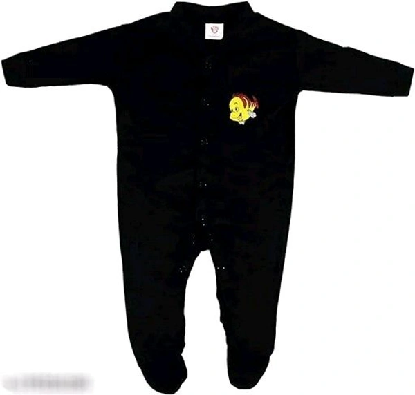 New Born Baby Multi-Color Long Sleeve Body Suit,Romper,  - 0-3 Months, Black, Cotton Blend, Multipack:3