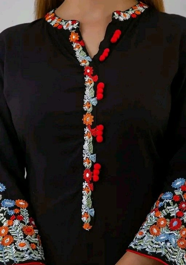 Charvi Attractive Women Kurta SetsKurta  - Black, Rayon, 3, M, kurti & Bottom Sets