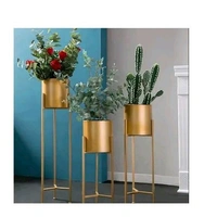  WESTERN CRAFT  Corner Multicolor Ceramic Pots With Iron Stands  Set of 3For Indoor Or Outdoor  - Multicolour