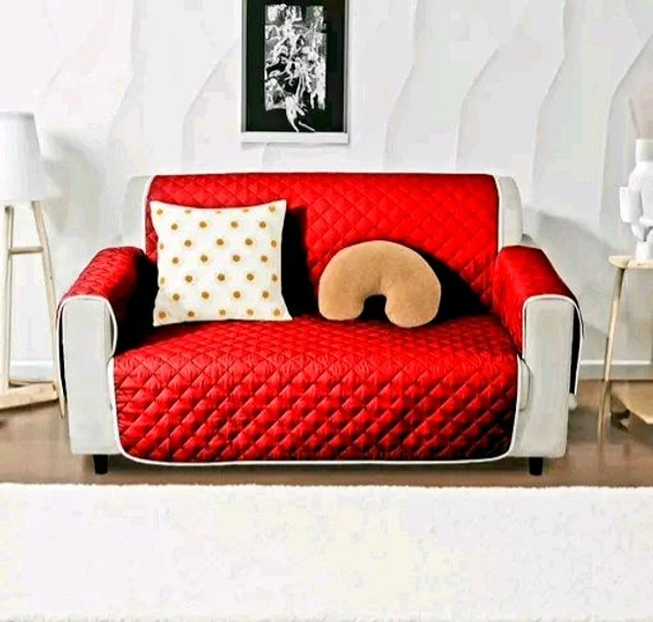 Reversible Single Seater Sofa Cover Set  In Dual Colour  - Persian Blue