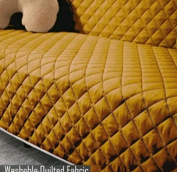 Reversible Single Seater Sofa Cover Set  In Dual Colour  - Persian Blue