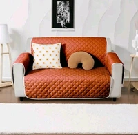 Reversible Single Seater Sofa Cover Set  In Dual Colour  - Persian Blue