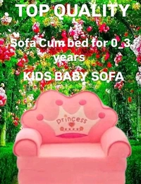 Kids Baby sofa cum bed 0-3 Years - Free Size, Baby Pink, Fiber, Sofa Cum  Bed, Pack of 1