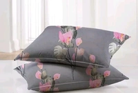 Glace Cotton Double Bed Bedsheet  With  2 Pillows Covers (80×90 Inch) - Double Queen, Gray, Cotton