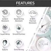 White Pack Of 36 Microfiber Dinner Set Microwave safe  - White
