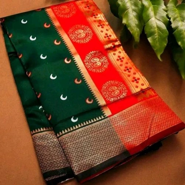 Maharatzstra Tradational Paithani Cotton Saree  With Blouse Piece For Wedding  & Special Occassion  - Red