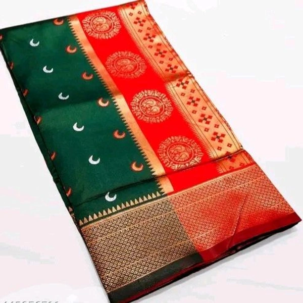 Maharatzstra Tradational Paithani Cotton Saree  With Blouse Piece For Wedding  & Special Occassion  - Red