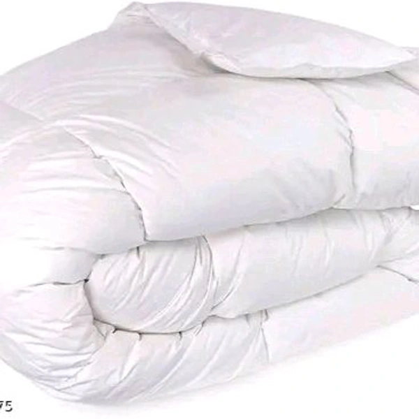 Lacoza Premium Comforter With Microfiber Single Size White AC Solid  Blanket  For Mild Winter 