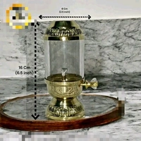 16 cm Pure Brass Akhand Diya with Screw β Antique Golden Oil Lamp for Puja, Diwali & Navratri