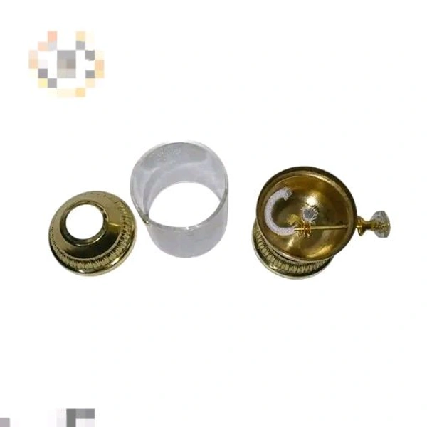 16 cm Pure Brass Akhand Diya with Screw β Antique Golden Oil Lamp for Puja, Diwali & Navratri