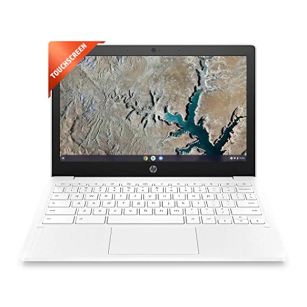 HP Chromebook MediaTek Kompanio 500 11.6 inch (29.5 cm) HD, Anti -Glare, Touchscreen Laptop(4 GB LPDDR4/64 GB EMMC Storage/Chrome OS/Dual Speakers/Snow White/1.07 Kg)-11a-na0006MU - White
