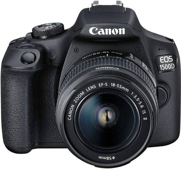 Canon EOS 1500D 24.1 Digital SLR Camera (Black) with EF S18-55 is II Lens