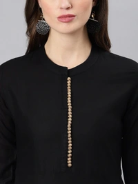 Khushal K Women Black Ethnic Motifs Printed Kurta with Palazzos & With Dupatta - S, Black