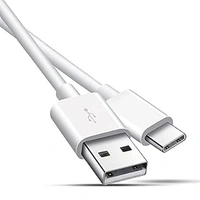 Charger with 1 Meter USB Type C Charging - White