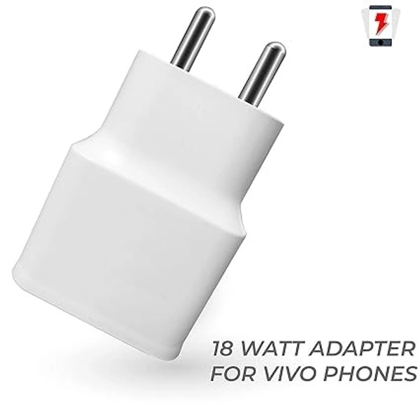 Charger with 1 Meter USB Type C Charging - White