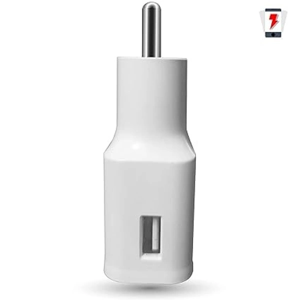 Charger with 1 Meter USB Type C Charging - White