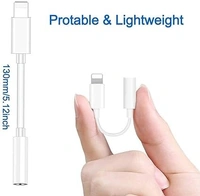 3.5 mm Lightening Headphone Jack Adapter Connector for iPhone 13Mini/13/13 Pro/13 ProMax/12Mini/12/12Pro/12ProMax/11/11 Pro/11 Pro/XsMax/Xs/XR/X/8/7/Plus/6S/6/SE/5S/5C/Pad. - Black