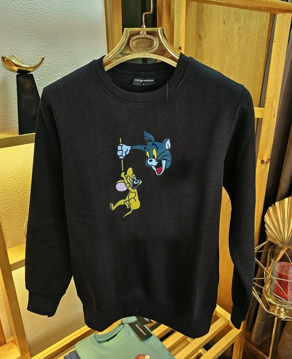  Tom nd jerry     VERY Premium Quality Tom and Jerry  Sweatshirt - L 40, Silver