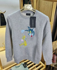  Tom nd jerry     VERY Premium Quality Tom and Jerry  Sweatshirt - L 40, Silver