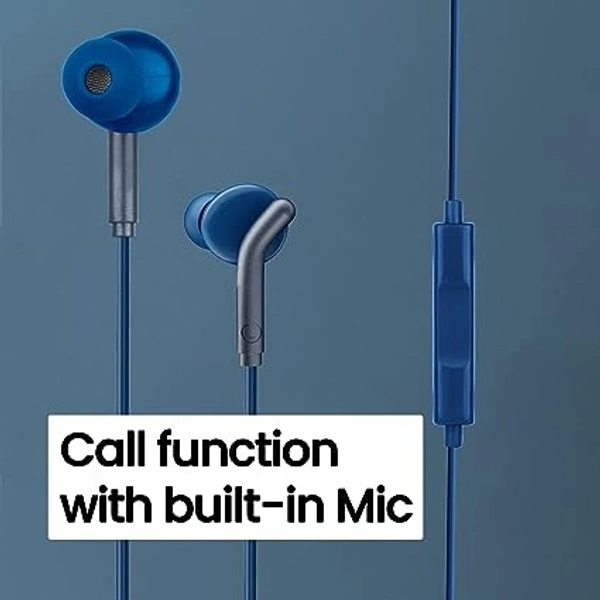 Zeb-Bro in Ear Wired Earphones with Mic, 3.5mm Audio Jack, 10mm Drivers, Phone/Tablet Compatible(Blue) - Blue
