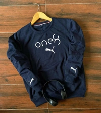 PUMA ONE8 Very Very Premium Quality Winter Sweatshirt - XL, Cyan Aqua