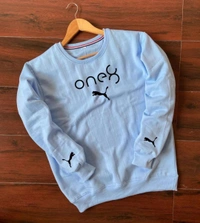 PUMA ONE8 Very Very Premium Quality Winter Sweatshirt - XL, Cyan Aqua