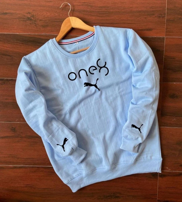 PUMA ONE8 Very Very Premium Quality Winter Sweatshirt - XL, Cyan Aqua