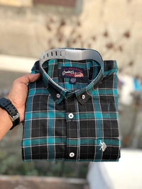 US POLO  SHIRTS  BRAND:-US POLO  SHIRTS with 👉 Cotton fabric 👉 CheckS pattern 👉 Single pocket 👉 Embroidery brand logo at pocket 👉 Regular sizes 👉 Poly packing - XL
