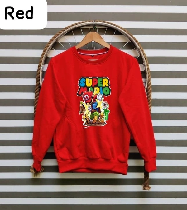  MARIO Heavy BIOWASHED WOLLEN Sweatshirt full sleeves in stock - White