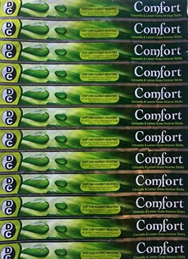Comfort Camphor & Lemon Grass Agarbatti - 1 pack = 10 sticks, Insect Killer Incense Sticks