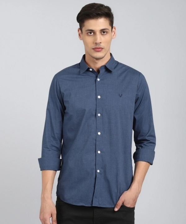 Allen Solly Men Self Design Casual Blue Shirt - 38