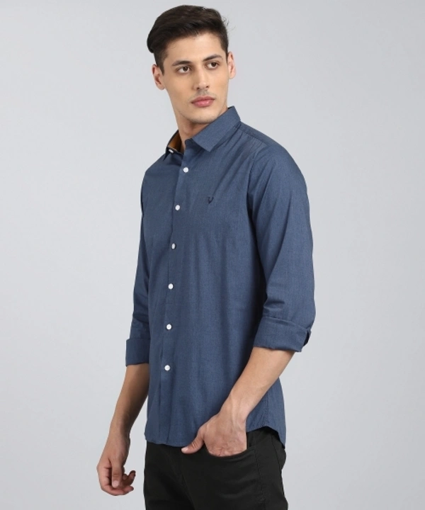 Allen Solly Men Self Design Casual Blue Shirt - 42
