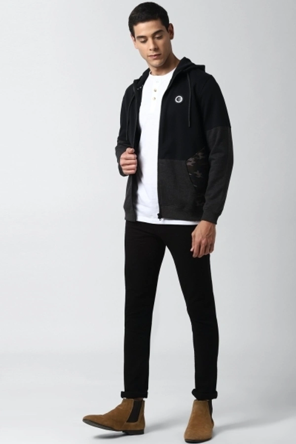 PETER ENGLAND Full Sleeve Solid Men Sweatshirt - S