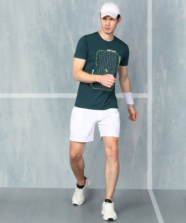 M7 By Metronaut Graphic Print Men Round Neck Dark Green T-Shirt - M