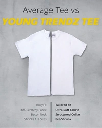 Graphic Print Men Round Neck Gold T-Shirt - XL