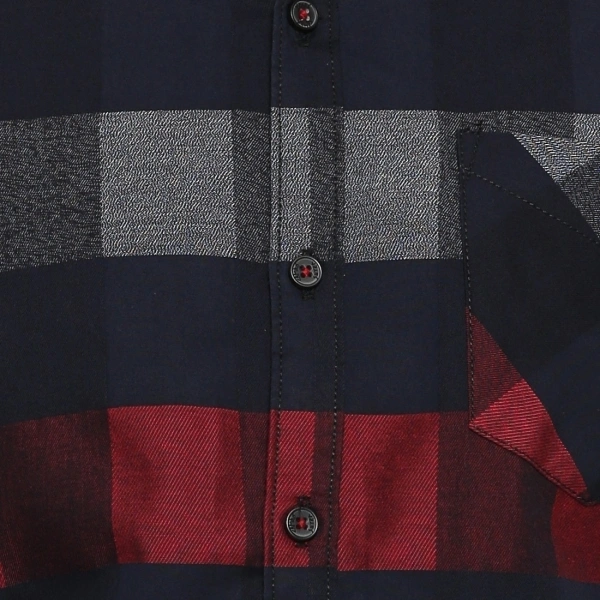 Men Checkered Casual Black Shirt - XL