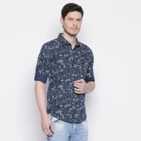 MUFTI Men Printed Casual Multicolor Shirt - 4XL
