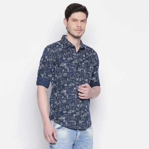 MUFTI Men Printed Casual Multicolor Shirt - 4XL